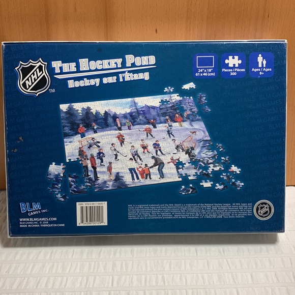NHL The Hockey Pond 300 Piece Jigsaw Puzzle by BLM Games 2008 - Picture 4 of 8
